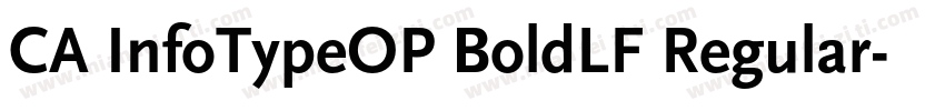 CA InfoTypeOP BoldLF Regular字体转换